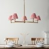 Klasyczna lampa wisząca abażurowa mosiężna minimalistyczna uniwersalna Santiago & Ikat 115008 ENDON